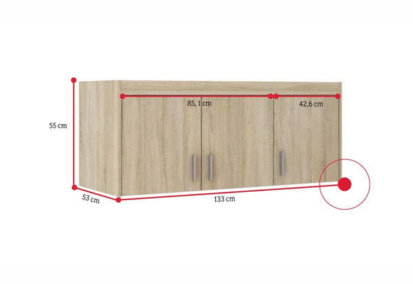 Nadstavec na šatníkovú skriňu ELENA 3D - ROZMEROVKA - 2