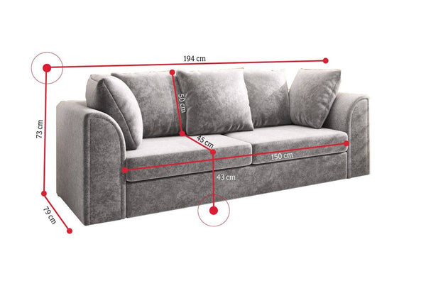 Pohovka DYLAN 3 - ROZMEROVKA - 2