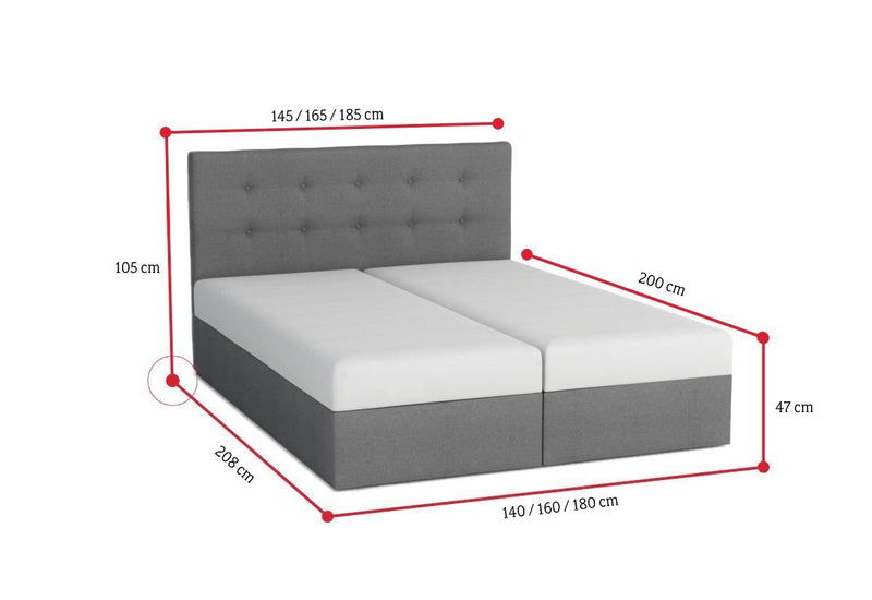 Čalúnená posteľ STIG 2 + matrace - ROZMEROVKA - 3