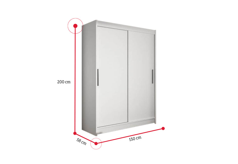 Posuvná šatníková skriňa WESTA I - ROZMEROVKA - 2