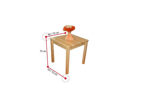 Drevený stôl štvorcový - ROZMEROVKA - 2