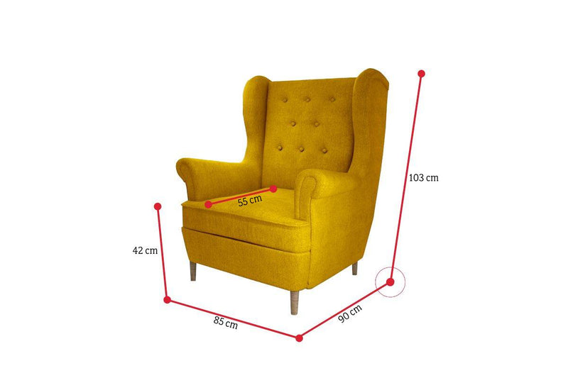 Čalúnené kreslo AROS - ROZMEROVKA - 2
