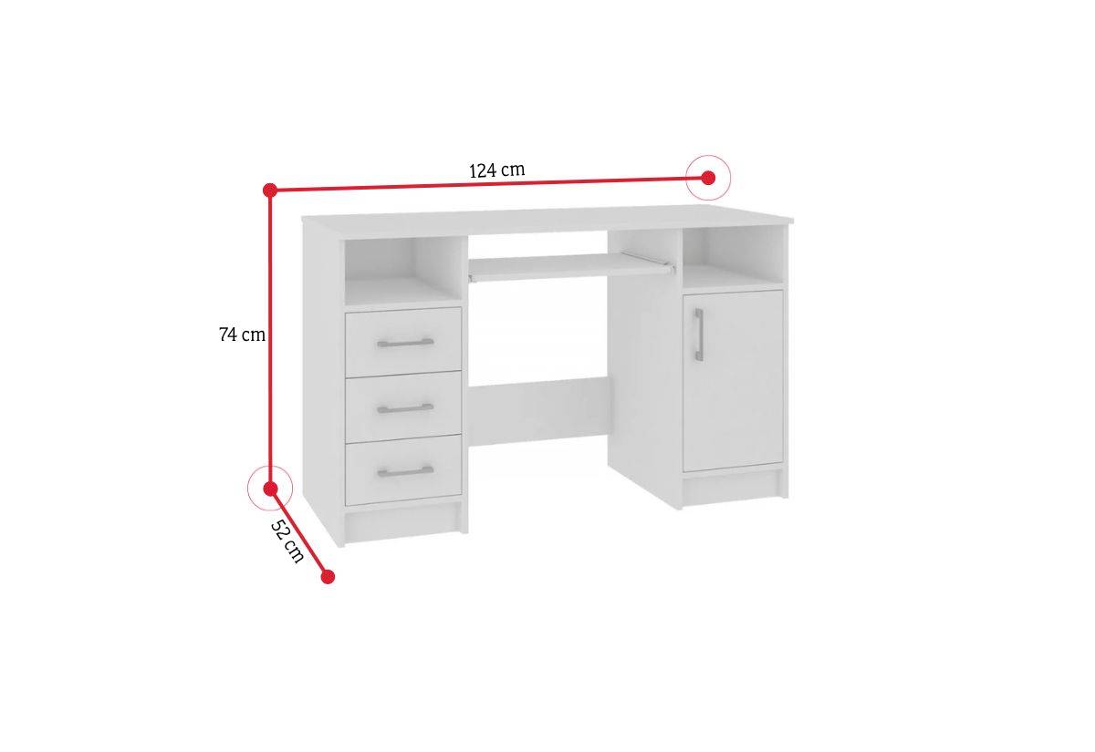 Písací stôl ANA - ROZMEROVKA - 1