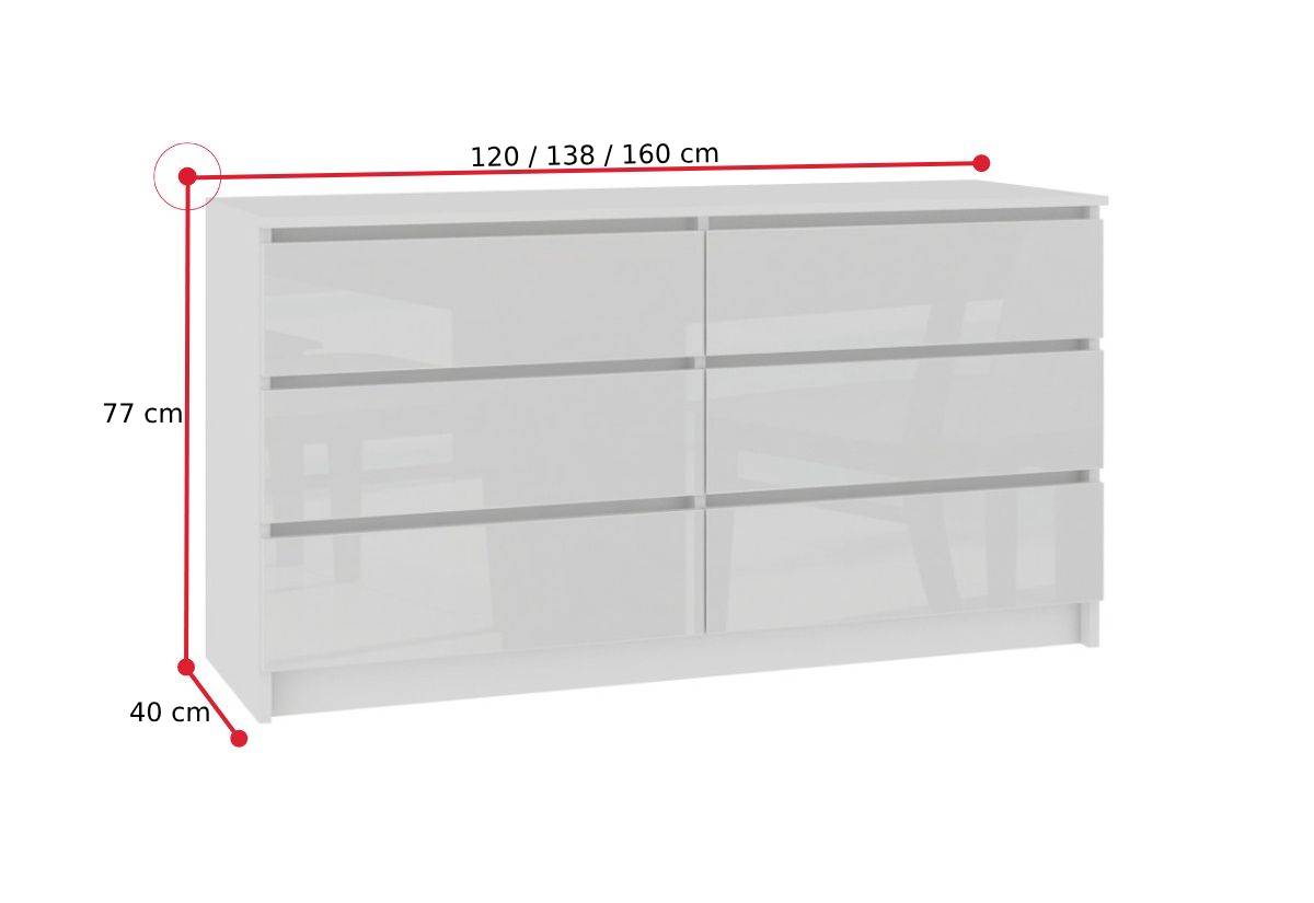 Komoda 6SZ - ROZMEROVKA - 2