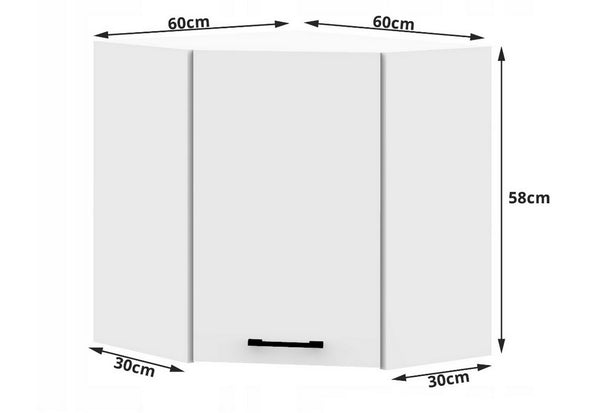 Kuchynská skrinka horná rohová OLIWIA - ROZMEROVKA - 1