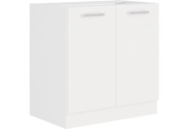 Kuchynská skrinka drezová EKO WHITE ZL 2F BB + kuchynský drez, 80x82x52, biela -  - 0