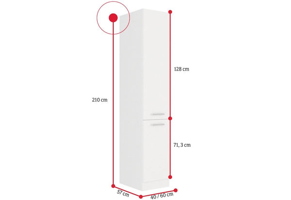 Kuchynská skrinka vysoká EKO WHITE - ROZMEROVKA - 2