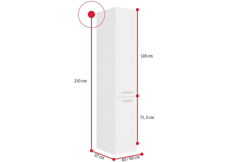 Kuchynská skrinka vysoká EKO WHITE - ROZMEROVKA - 2