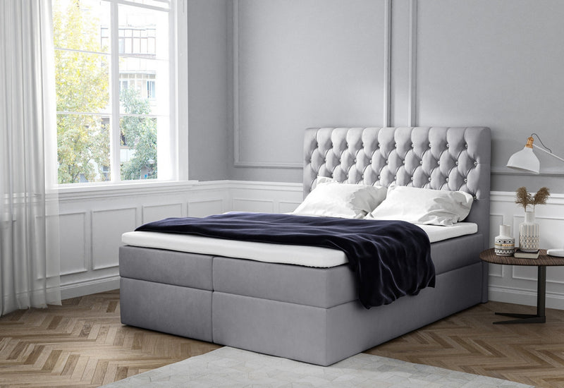 Čalúnená posteľ boxspring MONET + úložný priestor + vrchný matrac - ARANZ - 5