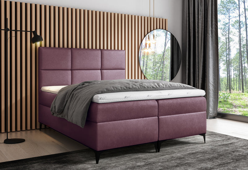 Čalúnená posteľ boxspring FAVA + úložný priestor + vrchný matrac - ARANZ - 5