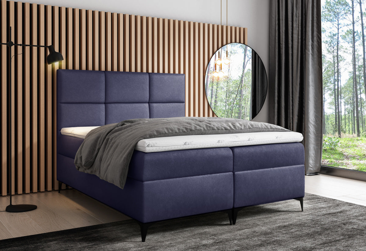 Čalúnená posteľ boxspring FAVA + úložný priestor + vrchný matrac - ARANZ - 6