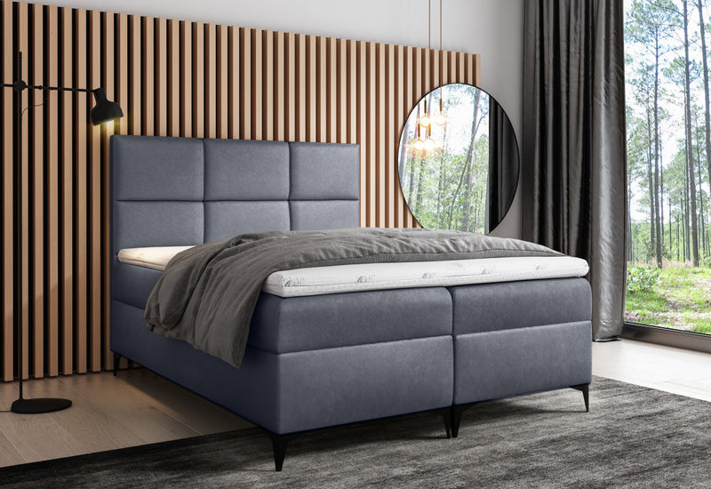 Čalúnená posteľ boxspring FAVA + úložný priestor + vrchný matrac - ARANZ - 7