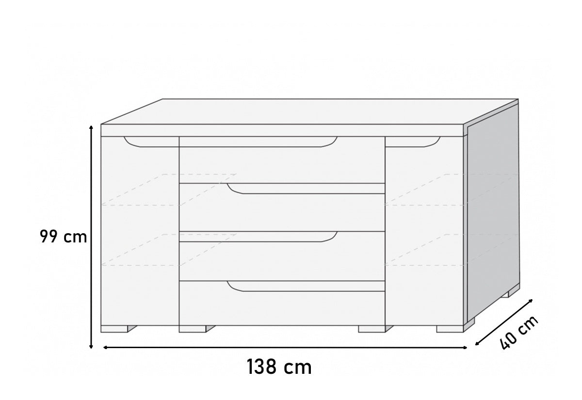 Komoda K 140 3D3SZ - ROZMEROVKA - 1