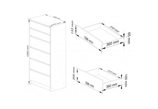 Komoda K60 6SZ - ROZMEROVKA - 1