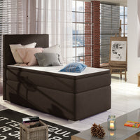 Čalúnená posteľ boxspring ROCCO, 90x200, sawana 26, levá -  - 0