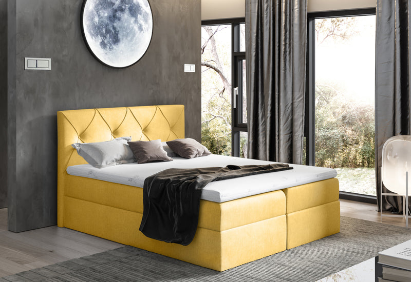 Čalúnená posteľ boxspring CRYSTAL + vrchný matrac - ARANZ - 2