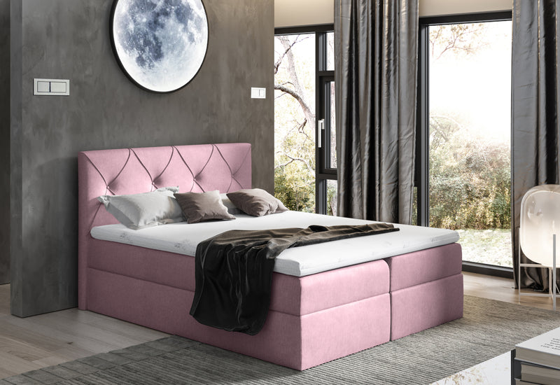 Čalúnená posteľ boxspring CRYSTAL + vrchný matrac - ARANZ - 3