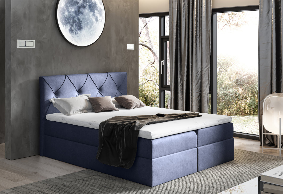 Čalúnená posteľ boxspring CRYSTAL + vrchný matrac - ARANZ - 4