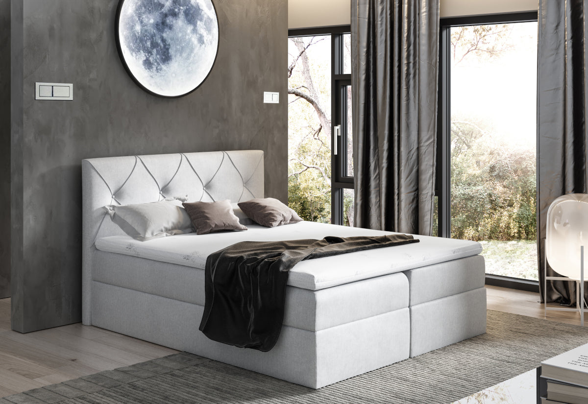 Čalúnená posteľ boxspring CRYSTAL + vrchný matrac - ARANZ - 6