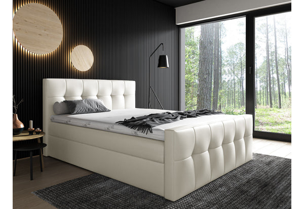 Čalúnená posteľ boxspring MALIBU + vrchný matrac - ARANZ - 1