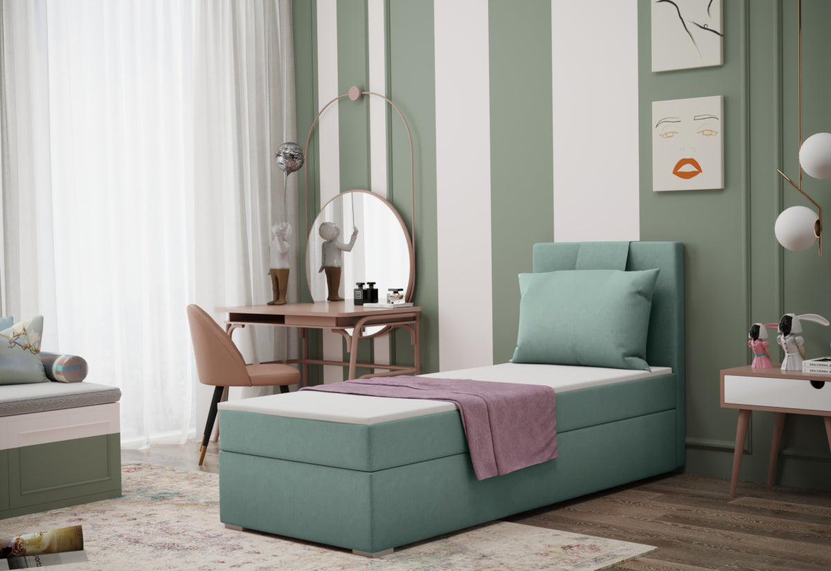 Čalúnená posteľ boxspring AMANDA + vrchný matrac - ARANZ - 1