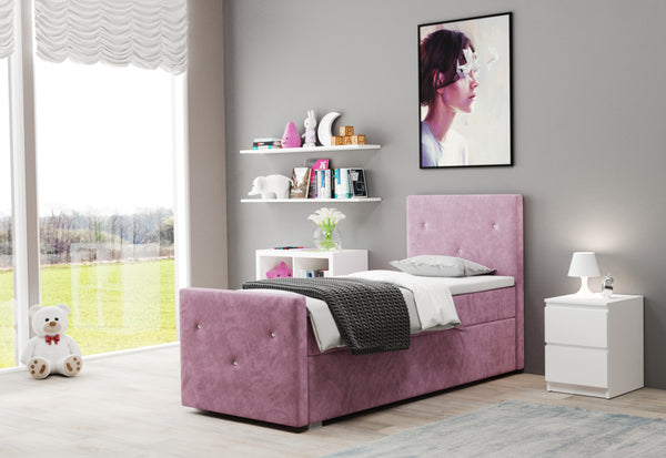 Čalúnená posteľ boxspring LILY + vrchný matrac - ARANZ - 1