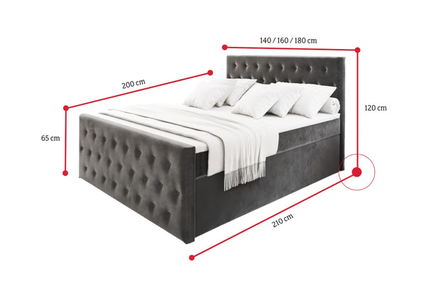 Čalúnená posteľ boxspring FONDI - ROZMEROVKA - 2