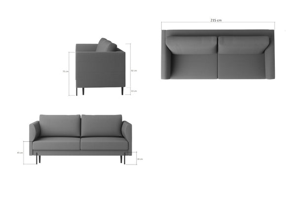 Čalúnená rozkladacia pohovka REVI - ROZMEROVKA - 1