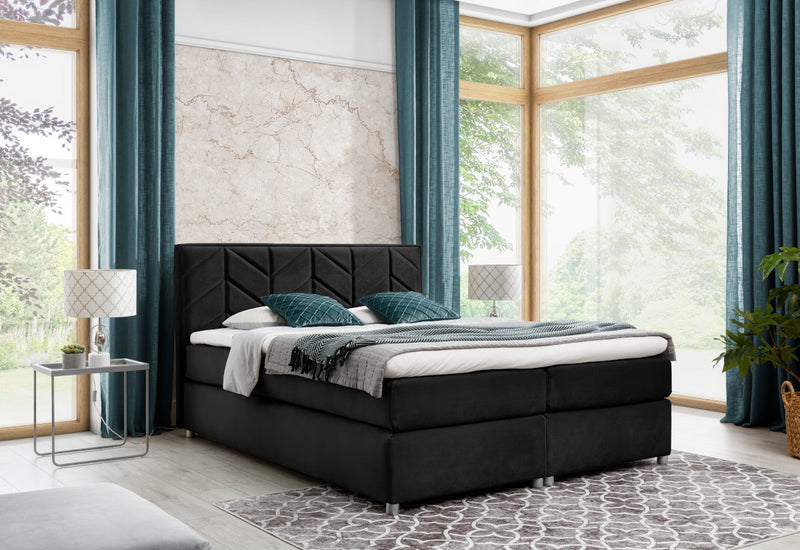 Čalúnená posteľ boxspring JODLA + vrchný matrac - ARANZ - 2