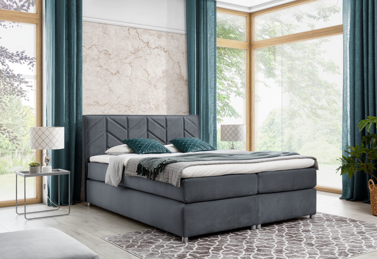 Čalúnená posteľ boxspring JODLA + vrchný matrac - ARANZ - 4