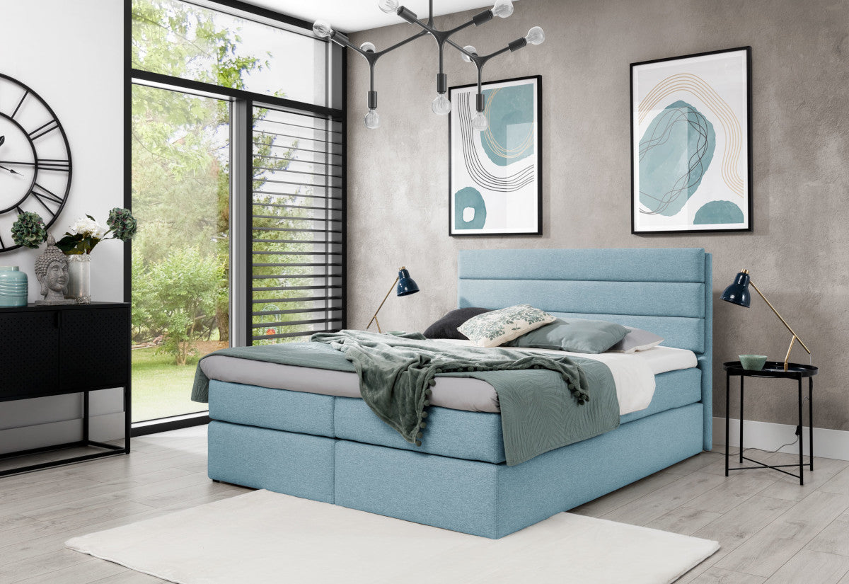 Čalúnená posteľ boxspring RIVIERA + vrchný matrac - ARANZ - 4