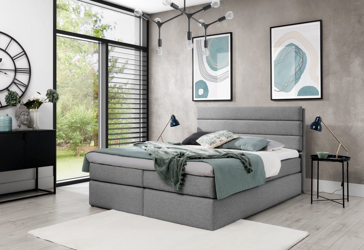 Čalúnená posteľ boxspring RIVIERA + vrchný matrac - ARANZ - 5