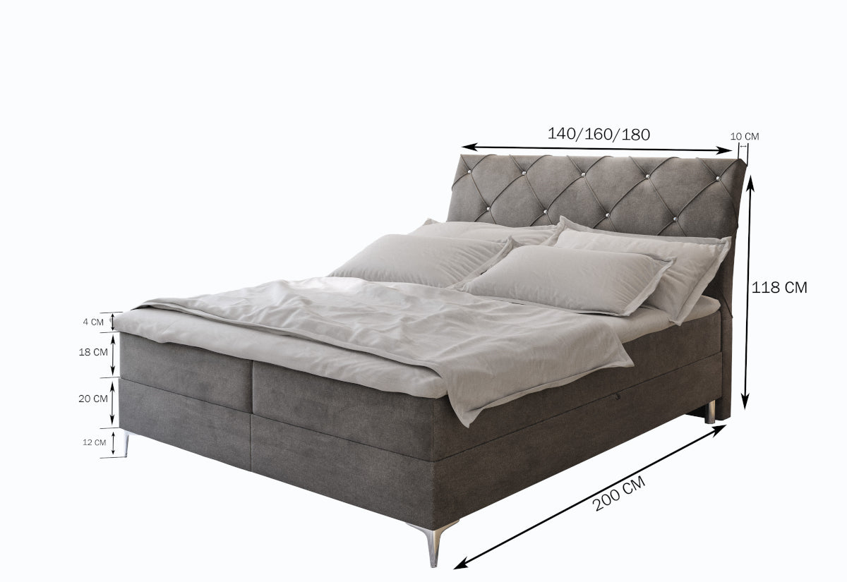 Čalúnená posteľ boxspring MACON - ROZMEROVKA - 1