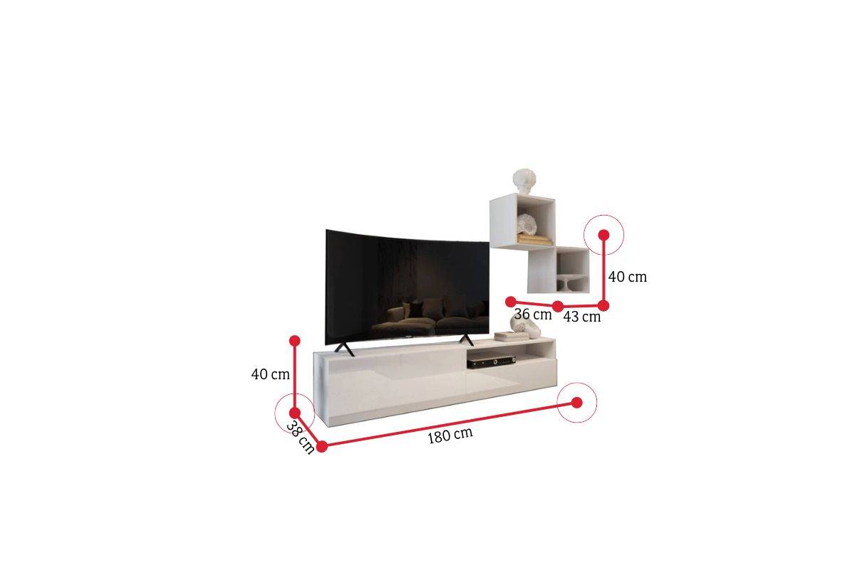 Obývacia stena BOXING 29 - ROZMEROVKA - 2