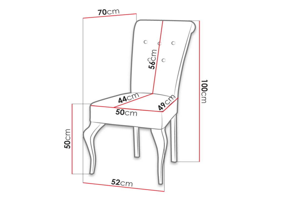 Jedálenská stolička CHAIR - ROZMEROVKA - 1