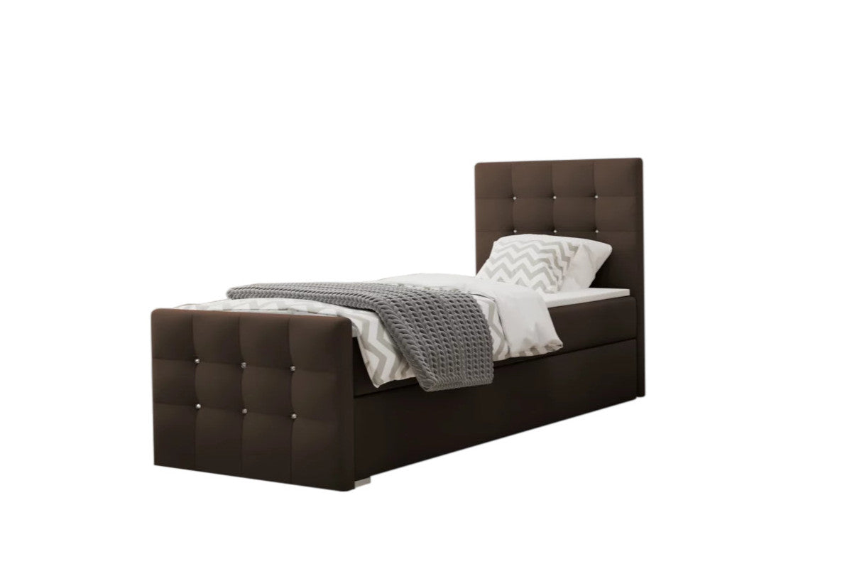 Čalúnená posteľ boxspring MARIN, 90x200, cosmic 800, pravá -  - 0