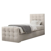 Čalúnená posteľ boxspring MARIN, 90x200, cosmic 10, pravá -  - 0