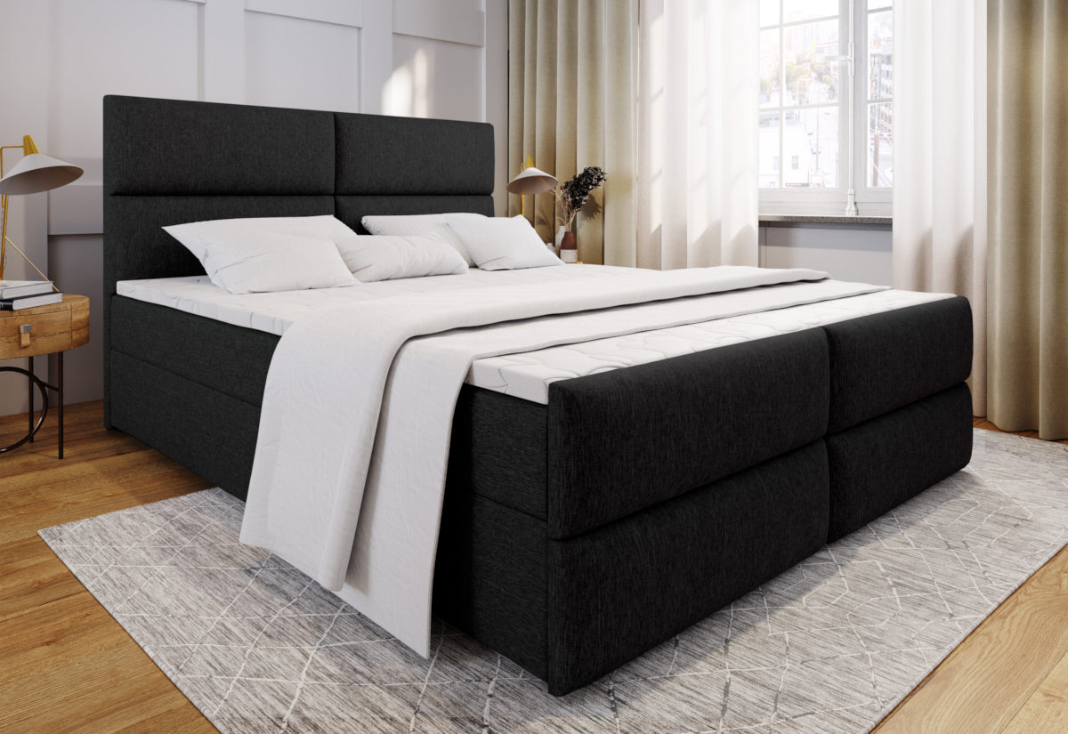 Čalúnená posteľ boxspring MULEN + vrchný matrac - ARANZ - 2