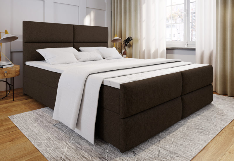 Čalúnená posteľ boxspring MULEN + vrchný matrac - ARANZ - 4