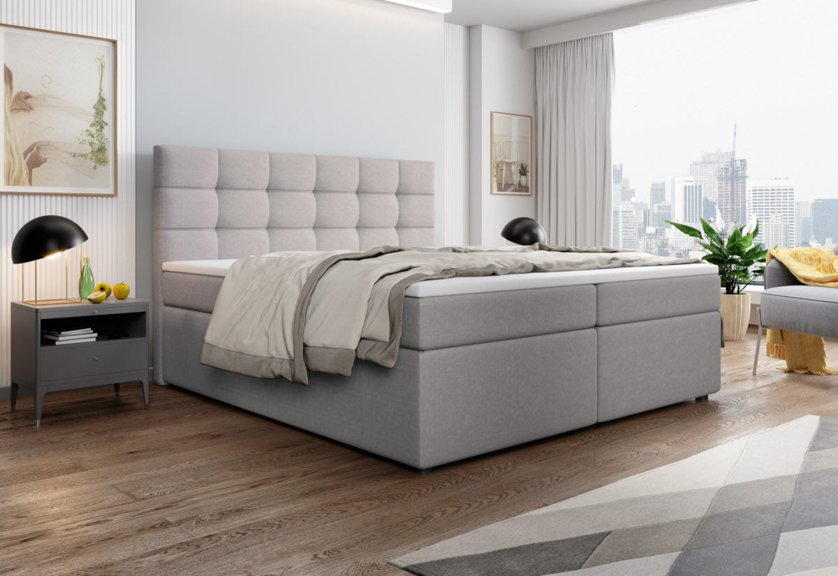 Čalúnená posteľ boxspring PALMA + vrchný matrac - ARANZ - 1