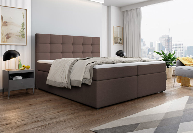 Čalúnená posteľ boxspring PALMA + vrchný matrac - ARANZ - 2