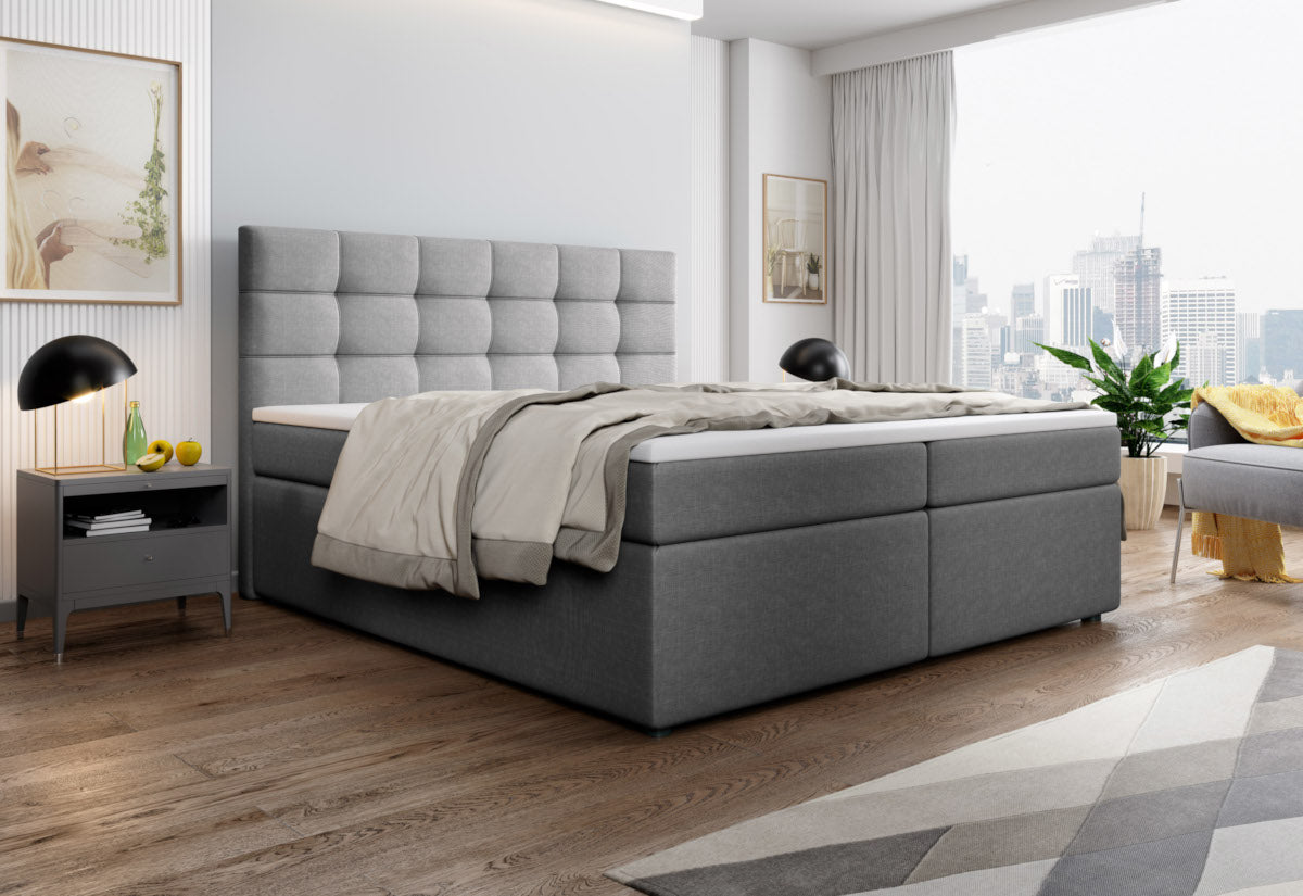 Čalúnená posteľ boxspring PALMA + vrchný matrac - ARANZ - 5