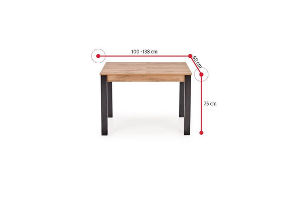 Rozkladací jedálenský stôl GINO - ROZMEROVKA - 1