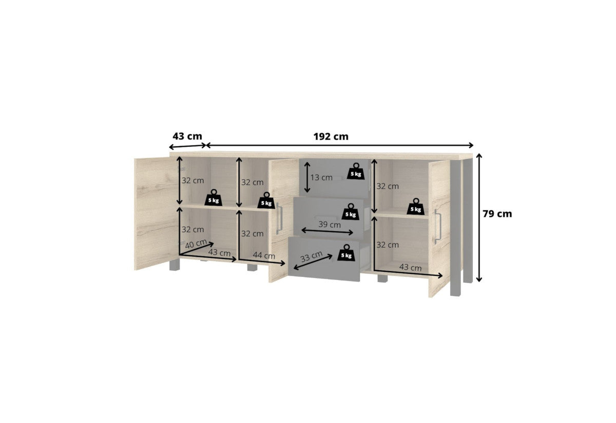 Komoda OLIN 2 - ROZMEROVKA - 1