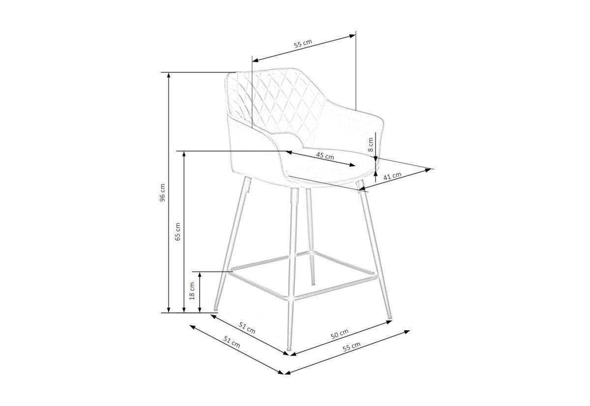 Barová stolička H-107 - ROZMEROVKA - 1