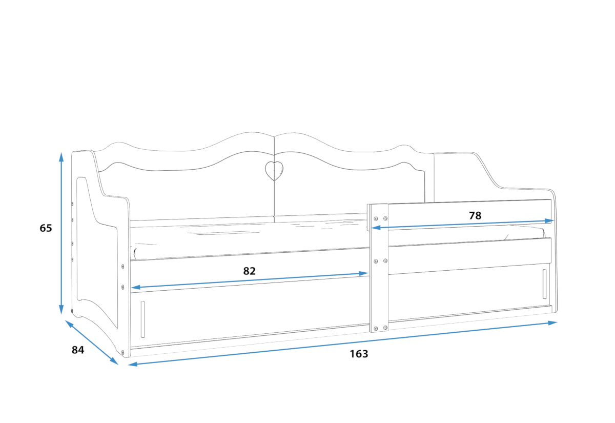 Detská posteľ JULIA - ROZMEROVKA - 1