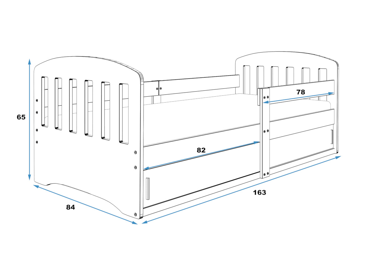Detská posteľ CLASSIC - ROZMEROVKA - 1