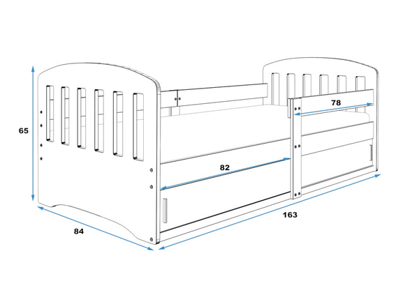 Detská posteľ CLASSIC - ROZMEROVKA - 1