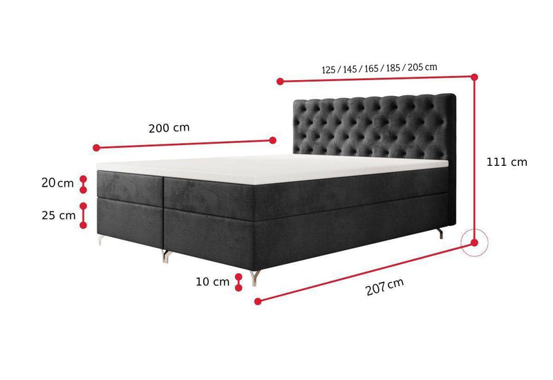 Čalúnená posteľ boxspring CHESTER 2 - ROZMEROVKA - 3