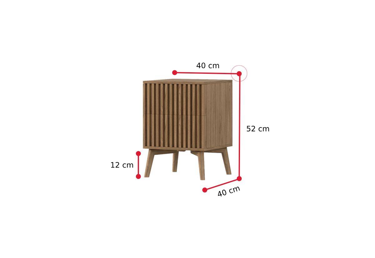 Nočný stolík ENTSIAN - ROZMEROVKA - 1